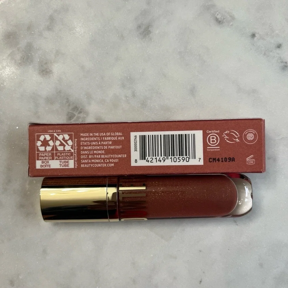 New Beautycounter Beyond Lip‎ Gloss SPICE Full Size Makeup Lips Boxed
